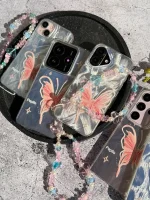 قاب پروانه رز فلای با آویز سامسونگ و شیائومی (کدC2147) - تصویر 3