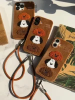 قاب Cute Puppy پشمی با آویز (کدC1952)